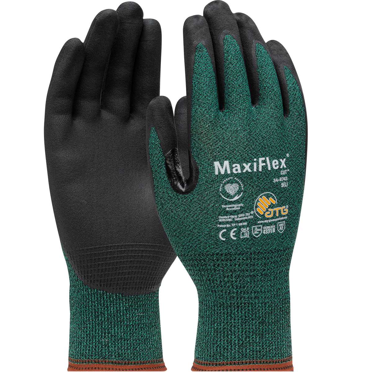 PIP MaxiFlex Seamless Knit Nitrile Coated Palm Gloves - Utility and Pocket Knives